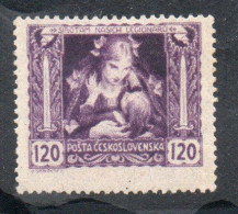 CZECH REPUBLIC REPUBBLICA CECA CZECHOSLOVAKIA CESKA CECOSLOVACCHIA 1919 MOTHER AND CHILD 120h MH - Ongebruikt