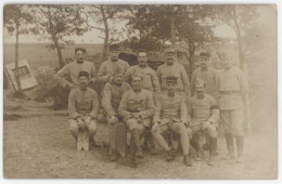 Cpa Carte-photo Militaire - Groupe De Soldats Du 421eme Régiment Artillerie Lourde - état    (MI) - Characters