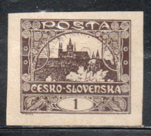 CZECH REPUBLIC REPUBBLICA CECA CZECHOSLOVAKIA CESKA CECOSLOVACCHIA 1919 HRADCANY AT PRAGUE 1h MNH - Nuevos