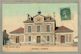 CPA - (49) THOUARCé - La Mairie En 1909 - Carte Colorisée D'aspect Toilé - Thouarce