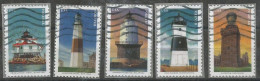 USA 2021 Mid-Atlantic Lighthouses SC.# 5621/25 - Cpl 5v Set Used - Collections