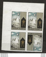 403 - 56 - Feuillet Timbres Non-dentelés / Tête-bêche Neufs     "Telegr. Komp.18" - Labels