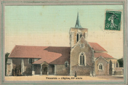 CPA - (49) THOUARCé - L'Eglise Du XII° Siècle En 1909 - Carte Colorisée D'aspect Toilé - Thouarce