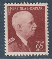 ALBANIE - Administration Italienne : N°266 ** (1939-40) Victor-Emmanuel III - Albania