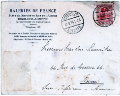 LUXEMBOURG - N°127 / LETTRE POUR LA FRANCE -Cà D ESCH SUR ALLETTE DU 13-8-24 - 1914-24 Marie-Adélaïde