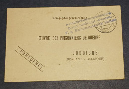 CARTE EN FRANCHISE DU CAMP DE  SOLTAU VERS JODOIGNE "OEUVRE DES PRISONNIERS DE GUERRE " - Kriegsgefangenschaft