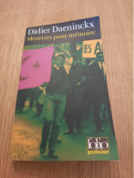 Meurtres Pour Mémoire DAENINCKX 2006 - Andere & Zonder Classificatie