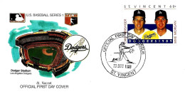 Delcampe - ST. VINCENT - 1989 Baseball LOS ANGELES DODGERS - Battitore (batter)  Su Fdc - 10813 - Baseball