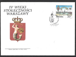 POLOGNE. N°3370 De 1996 Sur Enveloppe 1er Jour. Armoiries De Varsovie. - Briefe U. Dokumente