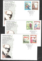 POLOGNE. N°3388-93 De 1996 Sur 3 Enveloppes 1er Jour. UNICEF. - UNICEF