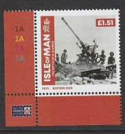 Isle Of Man - Battle Of El-Alamein, 80 Years, Boffors Gun  ** Mi 2984, Yt 2977, Sg 2882 - Isle Of Man