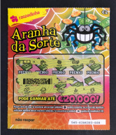 114 L, Lottery Tickets, Portugal, « Raspadinha », « Instant Lottery », « ARANHA DA SORTE » Nº  545 - Billets De Loterie