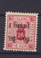 Iceland  1902 Official 16/16A Overprint MNH Perf 14X13.5  15550 - Nuevos