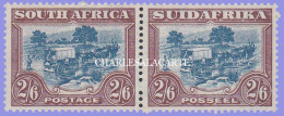 SOUTH AFRICA 1944  PAIR  2s.6d.  OX-WAGON  BLUE & BROWN  U.M.  S.G. 49b - Ongebruikt