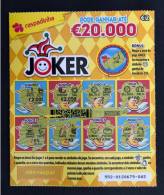 114 L, Lottery Tickets, Portugal, « Raspadinha », « Instant Lottery », « JOKER Pode Ganhar Até € 20.000 », Nº 552 - Billets De Loterie
