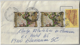 Brazil 1979 Cover Sent From Curitiba To Blumenau Stamp Map Of The Americas & Our Lady Of Remedies Fort - Briefe U. Dokumente