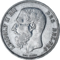 Monnaie, Belgique, Leopold II, 5 Francs, 5 Frank, 1868, TTB, Argent, KM:24 - 5 Francs