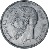 Monnaie, Belgique, Leopold II, 5 Francs, 5 Frank, 1869, TTB, Argent, KM:24 - 5 Francs