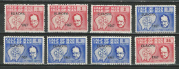 Calf Of Man Europa 1967 8 Values ** - Isle Of Man