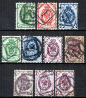 Action !! SALE !! 50 % OFF !! ⁕ Russia 1884 - 1889 ⁕ Coat Of Arms / Canceled By Number ⁕ 10v Used - See Scan - Used Stamps