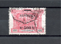 Portugal 1911 Freimarke 195 Mit Aufdruck 500 Rs. Gebraucht - Used Stamps
