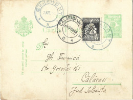 ROMANIA 1928 POSTCARD,  POSTCARD STATIONERY - World War 2 Letters