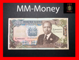 KENYA  200  Shillings  14.9.1986   P.  23 A    *first Date*  *scarce*     VF - Kenia