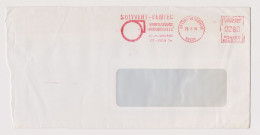 France 1984 Airmail Window Cover With Advertising Machine EMA METER Stamp Cachet, Sent Abroad (66860) - Briefe U. Dokumente