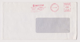 France 1984 Airmail Window Cover With Advertising Machine EMA METER Stamp Cachet, Sent Abroad (66863) - Lettres & Documents