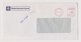 France 1983 Airmail Window Cover With Advertising Machine EMA METER Stamp Cachet, Sent Abroad (66856) - Storia Postale