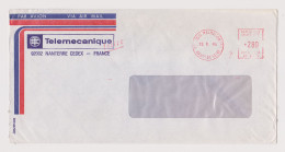 France 1984 Airmail Window Cover With Advertising Machine EMA METER Stamp Cachet, Sent Abroad (66862) - Covers & Documents