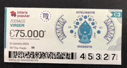 114 L, 1 X Lottery Ticket, Portugal, « Zodíaco, VIRGEM », « ZODIAC, VIRGO »,  2023 - Billets De Loterie