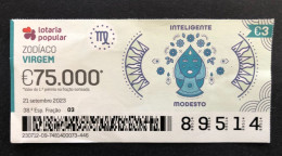 114 L, 1 X Lottery Ticket, Portugal, « Zodíaco, VIRGEM », « ZODIAC, VIRGO »,  2023 - Billets De Loterie