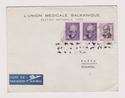Turkey 1960s Airmail Cover With Topic Stamps Sent Abroad To Bulgaria (66097) - Briefe U. Dokumente
