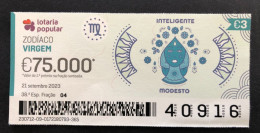 114 L, 1 X Lottery Ticket, Portugal, « Zodíaco, VIRGEM », « ZODIAC, VIRGO »,  2023 - Billets De Loterie