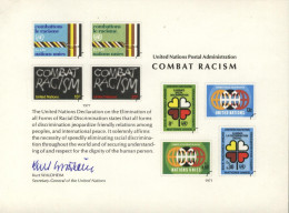 UN NEW York  Presentation Card ( PC 8 )  Combat Racism - Otros & Sin Clasificación