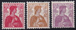 Zumst. 120-122 / MiNr. 114-116  - Helvetia Brustbild - Postfrisch/**/MNH - Nuovi