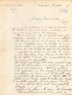 Lettre En-tête Fabrique De Chales Lescornez-Van Eyck à St Nicolas En Belgique Juillet 1887 - 1800 – 1899