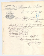 Lettre En-tête Filature De Coton Retors écrus Et Gazés Alexandre Joire à Tourcoing Juillet 1887 - 1800 – 1899