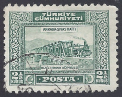 TURCHIA 1929 - Yvert 745° - Ponte | - Used Stamps