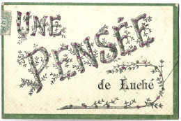 Une Pensée De LUCHE - Carte Pailletée - Luche Pringe