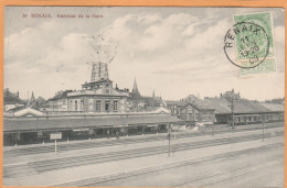 Ronse Renaix La Gare Belgium 1909 Postcard Mailed - Renaix - Ronse