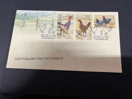 5-10-2023 (3 U 24B) AUSTRALIA FDC - Australian Poultry Breeds (2013) - Cocos (Keeling) Islands