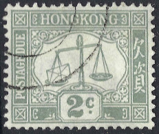 HONG KONG 1956 QEII 2c Grey Postage Due SGD6a FU - Usados