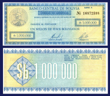 Bolivia P190, 1 Million Peso Bolivianos, 1985 Emergency Issue - Bolivia