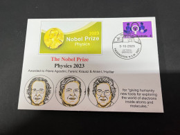 5-10-2023 (3 U 22) Nobel Physics Prize Awarded In 2023 - 1 Cover - OZ Stamp  (postmarked 3-10-2022) - Prix Nobel