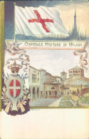 Af48 Cartolina Militare 1 Guerra Ospedale Militare Di Milano - Régiments