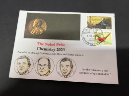 5-10-2023 (3 U 22) Nobel Chemistry Prize Awarded In 2023 - 1 Cover - OZ + Germany Nobel (postmarked 4-10-2022) - Prix Nobel