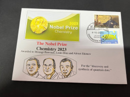 5-10-2023 (3 U 22) Nobel Chemistry Prize Awarded In 2023 - 1 Cover - OZ + Germany Nobel (postmarked 4-10-2022) - Prix Nobel