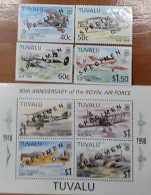 O) 1997 TUVALU, SPECIMEN,  ROYAL AIR FORCE, HAWKER WOODCOCK, VICKERS VICTORIA, BRISTOL BRIGAND, DE HAVILAND, SOPWITH PUP - Tuvalu